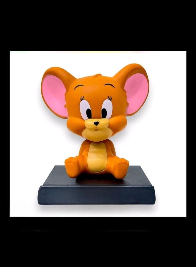 سلسلة مفاتيح مميزة، مجسم هزاز للوحة القيادة في السيارة مع حامل للهاتف المحمول، ديكور منزلي ومكتبي (جيري)